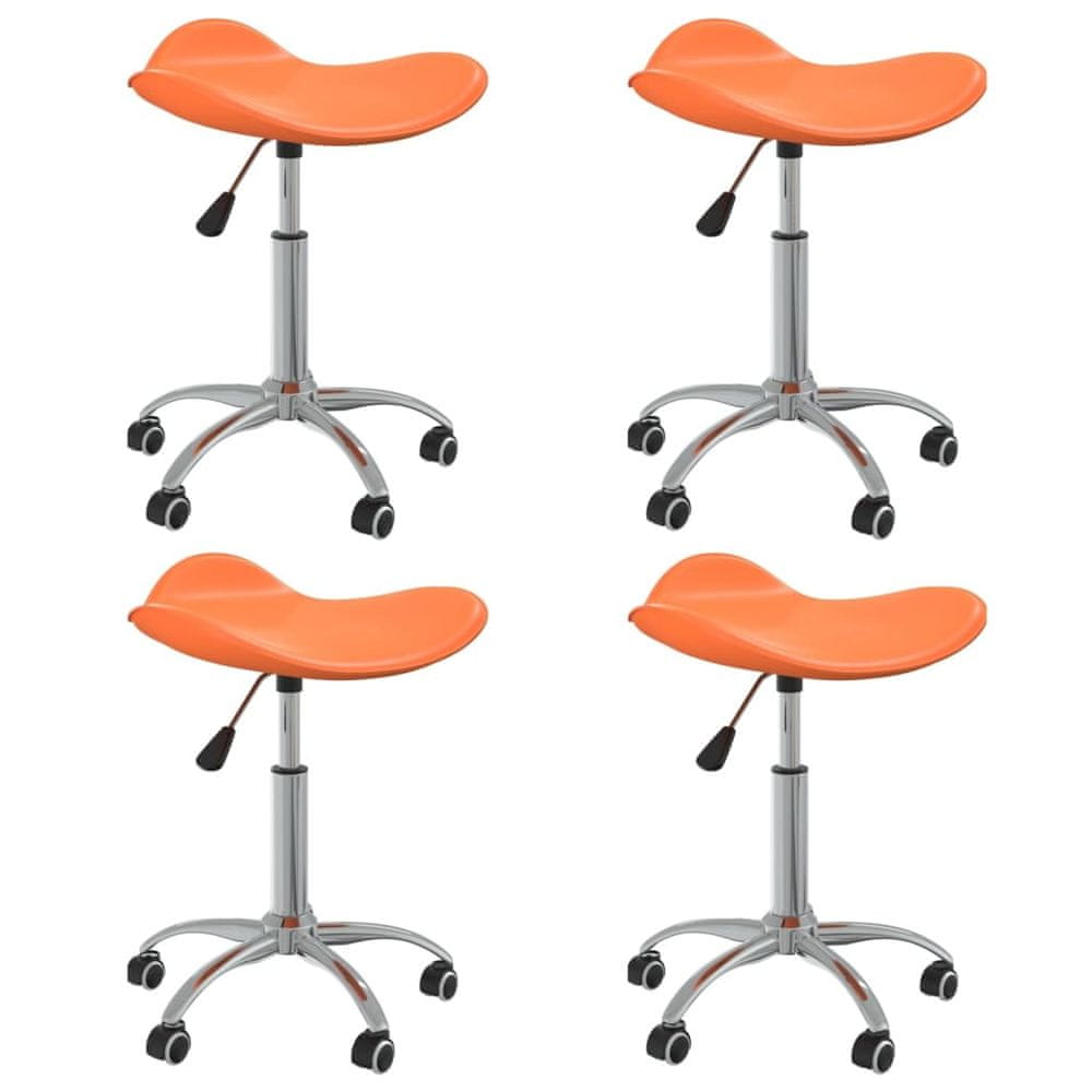 Petromila vidaXL Otočné jedálenské stoličky 4 ks oranžové umelá koža
